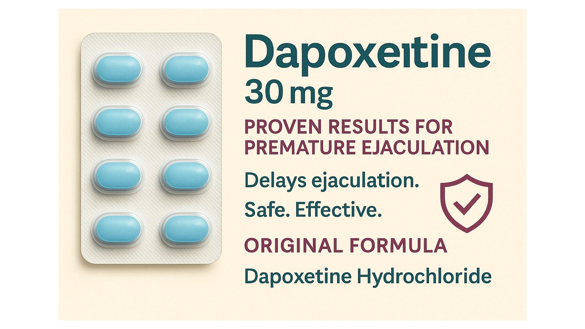 Dapoxetine 30 mg — fast and reliable solution for premature ejaculation